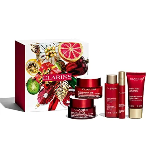 Clarins Super Restorative Luxury Collection | 6-Piece Holiday Skincare Gift Set | Anti-Aging | Limited Edition