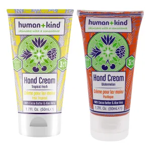 Hand-Elbow-Feet Cream by Human Kind for Unisex - 2 Pc Kit 1.7oz Cream - Tropical Fresh, 1.7oz Cream - Watermelon