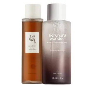 HARU HARU Wonder Black Rice Toner & Beauty of Joseon Ginseng Essence Water Set