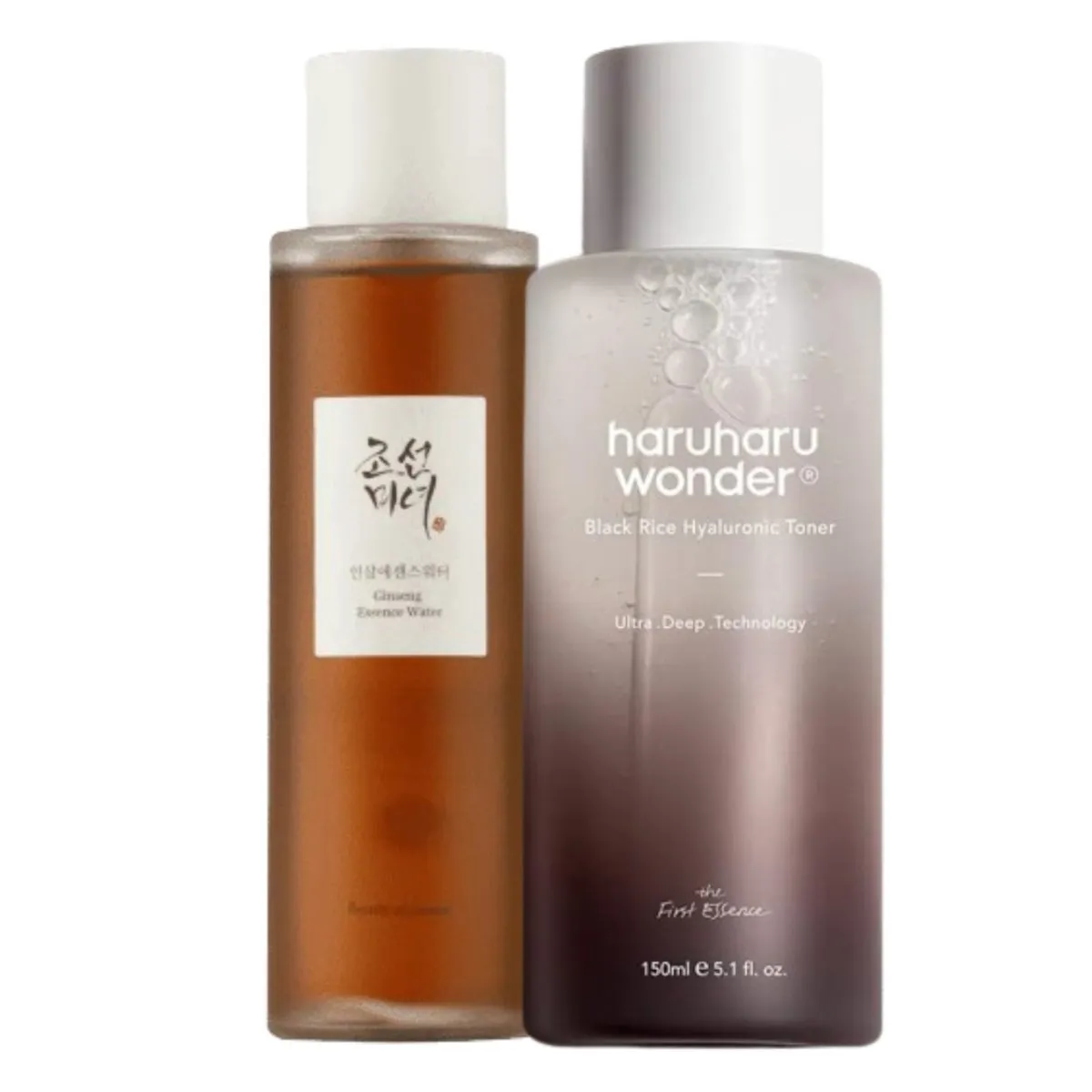 HARU HARU Wonder Black Rice Toner & Beauty of Joseon Ginseng Essence Water Set