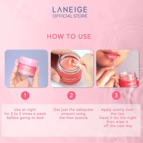 Laneige Lip Sleeping Mask EX, Moisturizing with Vitamin C, Antioxidant, Lip Balm for Dry lips - Berry, 8g