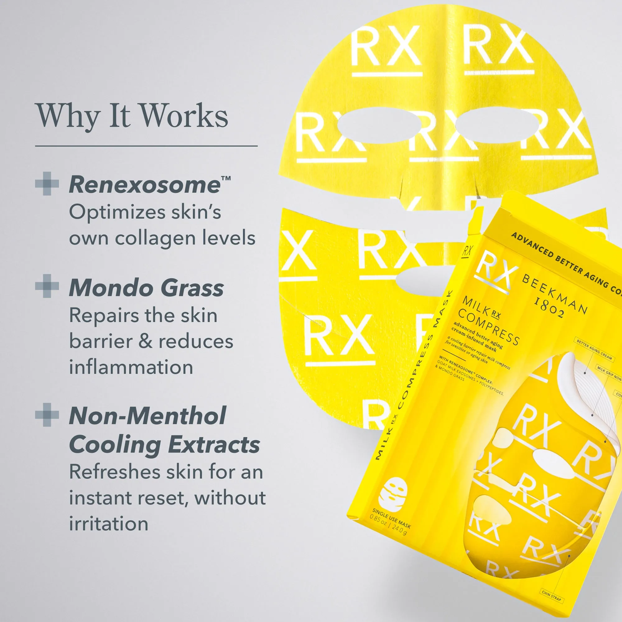 Milk RX Compress Advanced Better Aging Sheet Mask 4-Pack