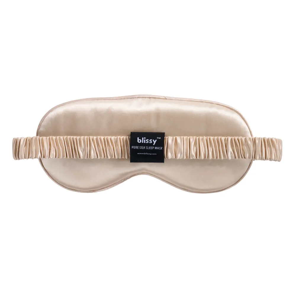 Sleep Mask - Champagne - Diamond Quilted