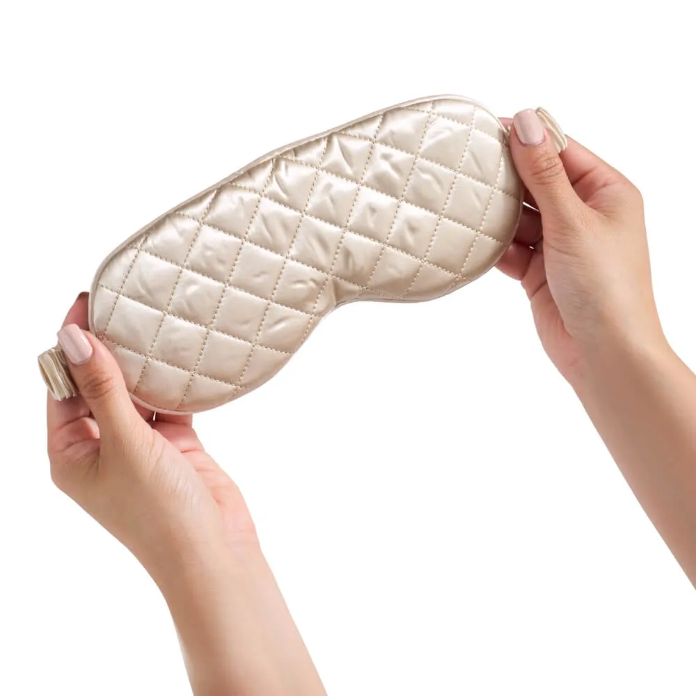 Sleep Mask - Champagne - Diamond Quilted